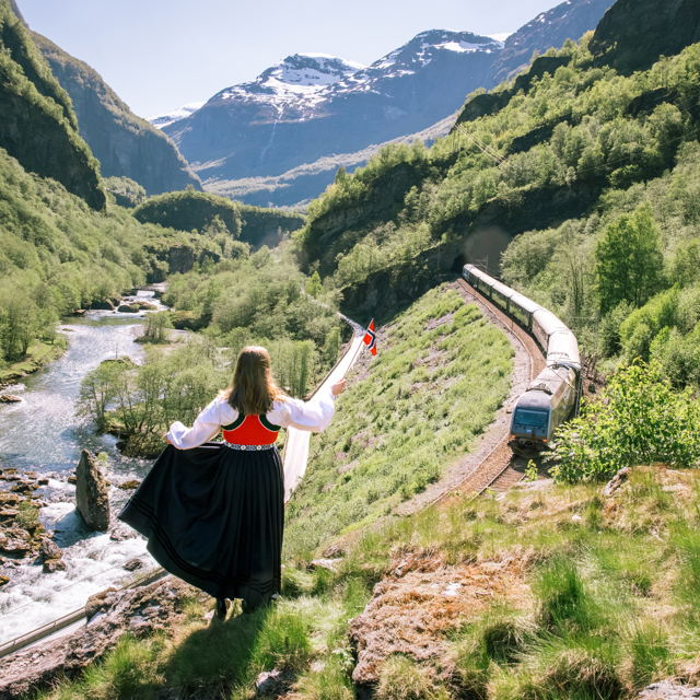 Norskproduserte ulltekstiler til Flåmsbana